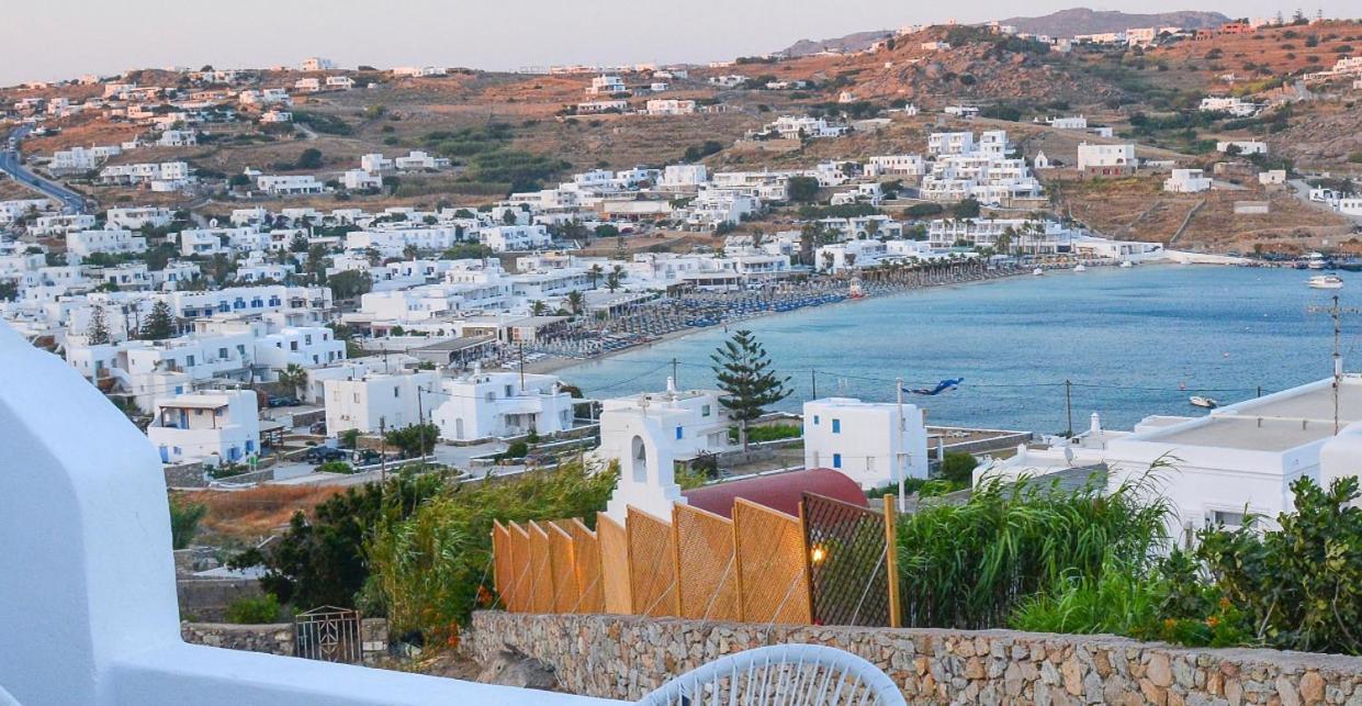 Modern Cycladic Sea View House Villa Ornos  Exterior photo