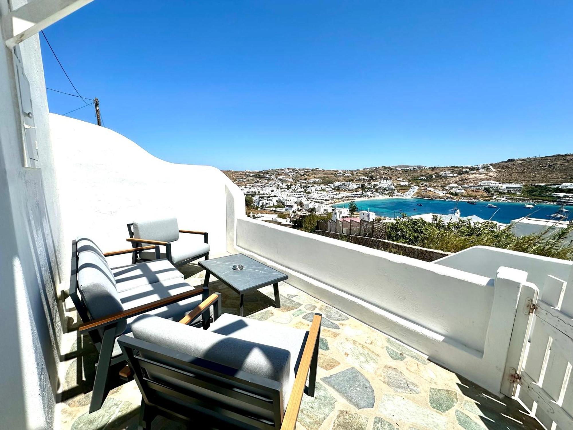 Modern Cycladic Sea View House Villa Ornos  Exterior photo